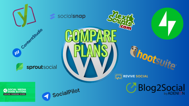 COMPARE SOCIAL MEDIA WORDPRESS PLANS